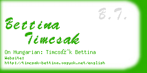 bettina timcsak business card